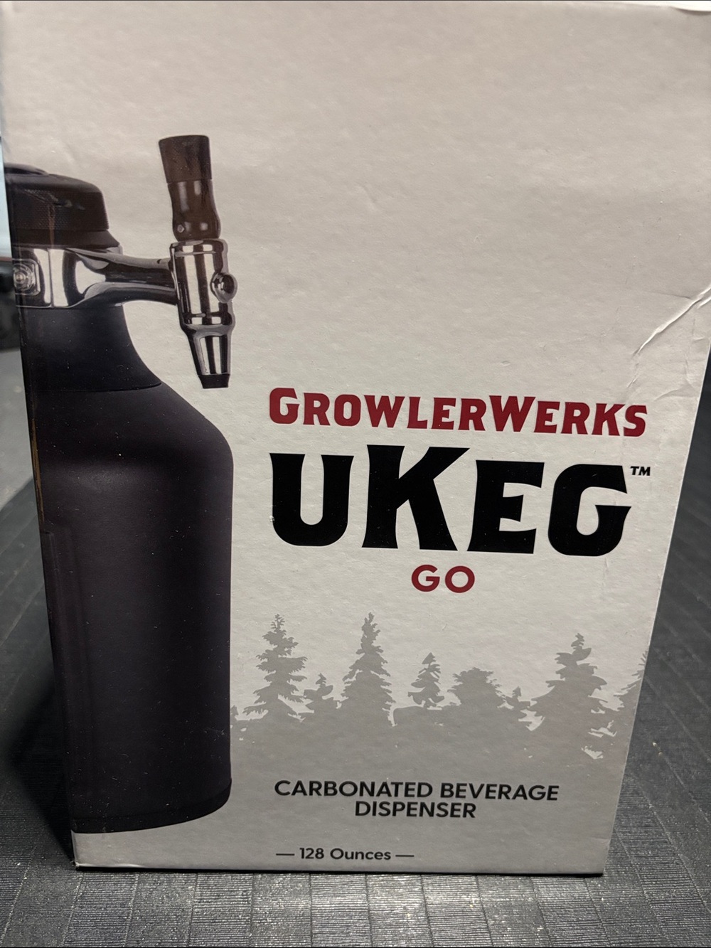 GrowlerWerks uKeg Go 128oz Carbonated Beverage Dispenser NIB Tungsten - Picture 1 of 5